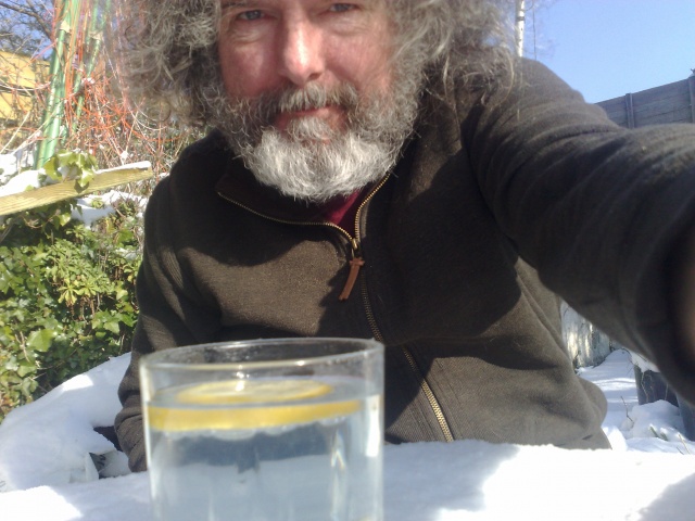 Celebrating the snow...