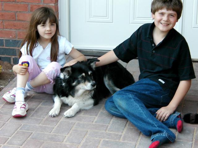 Melys with Alex & Ellie at Droitwich - July 2002