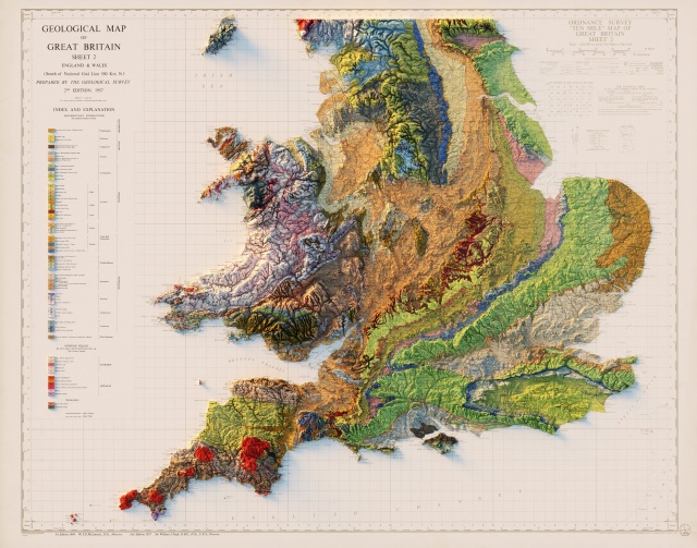 3D Render England | Geological Map 1957